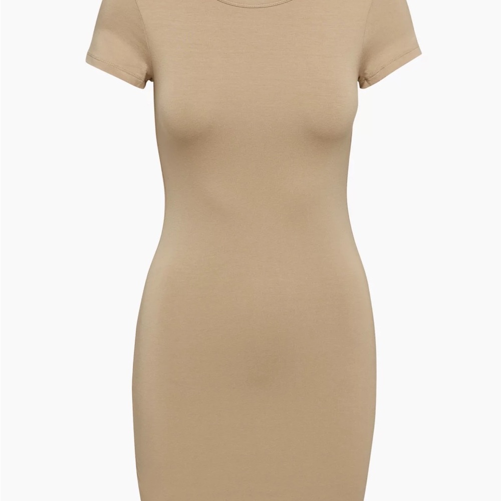 Wilfred Free tiny t-shirt dress, gold camel